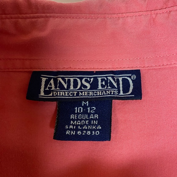 Lands End Long Sleeve Button Up Blouse Women’s Medium (10-12) - Picture 3 of 4
